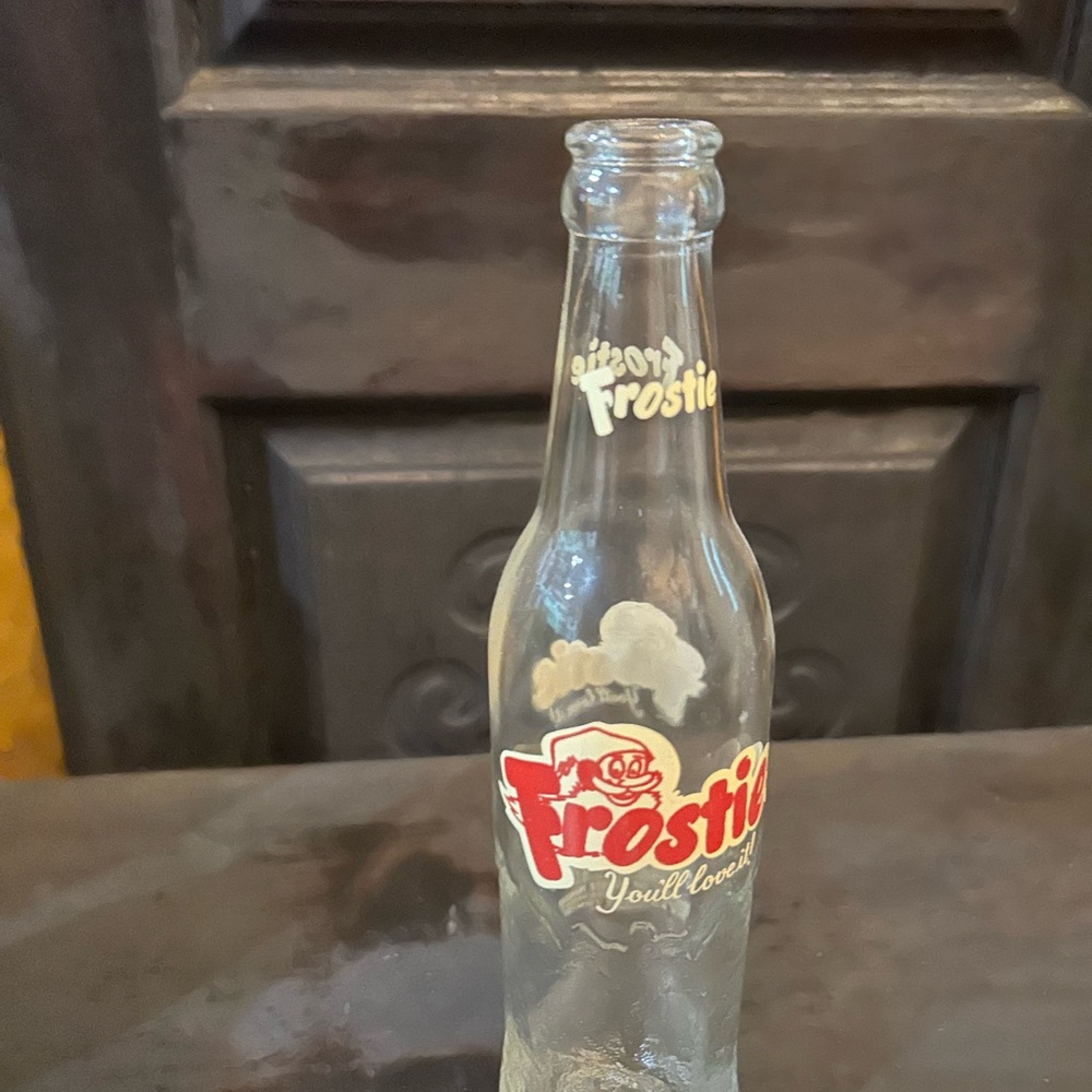 Vintage Frostie Glass Beverage Bottle